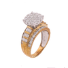 10K Gold 2.00ct Cluster Diamonds Custom Round LDS Ring