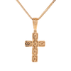 14K Y/Gold 0.65ct Diamonds Baguette cross