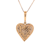 14k Yellow Gold 1.48ct Round Diamonds Ladies Heart Pendant