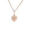 14K Gold 0.24ct Diamonds small size heart pendant