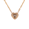 14k Yellow Gold 0.60ct Diamonds New Heart Pendant with Attached Chain