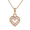 10K Y/Gold W/Gold R/ Gold 1.65ct Diamonds new Heart pendants