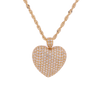 14K Gold 1.70ct Diamonds heart pendant