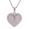 14k White Gold 3.00ct Diamond Heart Pendant