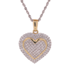 14k Yellow Gold 3.00ct Two-Tone Diamond Heart Pendant