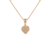 10K Gold 0.10ct Diamonds small heart pendant