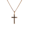 14k Yellow Gold 0.25ct Micro Diamonds Cross Pendant