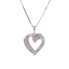 10K W/Gold 0.20ct Diamonds heart shape ladies pendant
