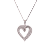 10K W/Gold 0.20ct Diamonds heart shape ladies pendant