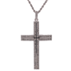 10k White Gold 9.00ct Diamonds Custom 3D Cross Men's Pendant