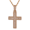 10K Gold 4.77ct Baguette Diamonds Fancy Designer Men's Cross Pendant