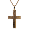 10k Gold 11.50ct Cluster 13-Pointer Diamonds Custom Cross Men's Pendant