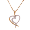 10K Gold 0.20ct Diamonds fancy ladies heart pendant