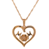 10K Gold 0.50ct Diamonds MoM Heart LDS Pendant