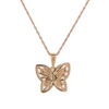 10K Gold 0.30ct Diamonds butterfly pendant