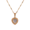 10k Gold 0.05ct Micro Diamonds  Illusion Setting Heart Pendant