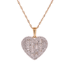10k Yellow Gold 0.42ct Baguette Diamonds Heart Shape Pendant