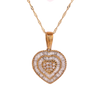 10k Yellow Gold 0.82ct Baguette Diamonds Heart Pendant