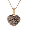 10K Gold 1.60ct Diamonds ladies ''piece of heart'' pendant