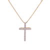 Petite 10K Gold 0.16ct Diamond Ladies' Cross Pendant