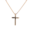 Petite 10K Gold 0.16ct Diamond Ladies' Cross Pendant