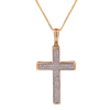 10K Gold 0.25ct Micro Diamonds Basic Cross LDS Pendant