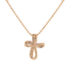 10K Gold 0.07ct Micro Diamonds Small Cross LDS Pendant