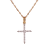 10k Yellow Gold 0.17ct Baguette Diamonds Cross Pendant