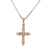 10K Gold 0.46ct Baguette Diamonds Fancy Cross LDS Pendant