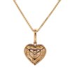 14K Y/Gold 0.79ct Diamonds new ladies baguette heart pendant