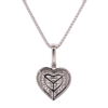 14K W/Gold 0.79ct Diamonds ladies heart pendant