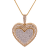 10K Gold 1.55ct Diamonds 2 Step Big Heart LDS Pendant