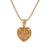 10K Y/Gold 0.42ct Diamonds heart shape ladies pendant