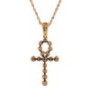 10K Yellow Gold 0.95ct Diamond Ankh Cross Pendant