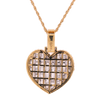 10K Y/Gold 2.0ct Diamonds new heart pendant