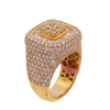 10K Y/Gold 6.85ct Diamonds big Ring