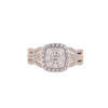 14K Y/Gold 1.00ct Diamonds Square LDS Ring
