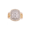 14K Gold 1.47ct Diamonds Fancy Square LDS Ring