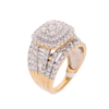 14k Yellow Gold 2.95ct Diamonds Square Dome Style Ladies Ring