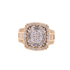 10k Yellow Gold 1.70ct Diamonds Square Women's Ring