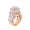 14K Gold 2.52ct Diamonds Baguettes Top Bridal Set