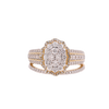 14K Y/Gold 1.00ct Diamonds Flower LDS Ring SET