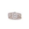14K Gold 1.99ct Cluster Diamonds Oval Shape Bridal Set