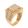 10K Yellow Gold 3.54ct Diamonds Men's Square Ring