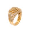 10K Gold 2.55ct Diamonds Dome Cluster Men's Ring