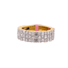 10K Y/Gold 2.10ct Diamonds Baguette Ring Band