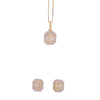 10k Yellow Gold 0.40ct Baguette Earrings and Pendant Set