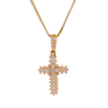 10K Y/Gold 1.80ct Diamonds NEW cross pendant