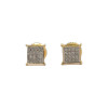 Micro Pave Earrings in 10k Yellow Gold with 0.10ct Diamonds