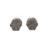 Men's Round Flower Diamond Earrings in 10k White Gold with 0.27ct